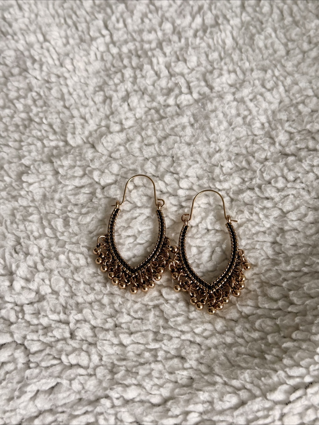 Gold-toned dangling hoop earrings ✨ | NEW - photo 3