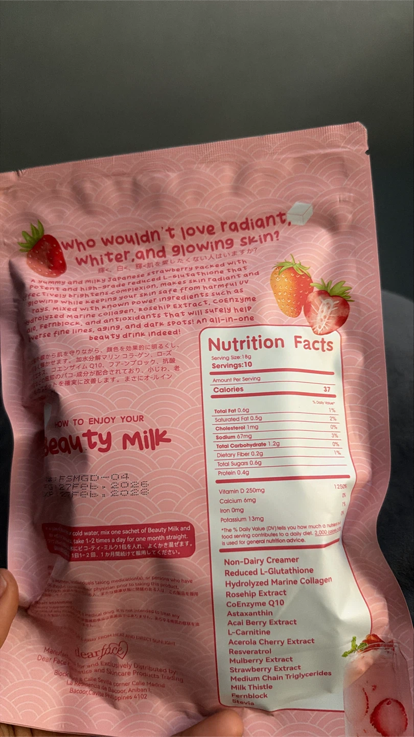 Dear Face Beauty Milk Strawberry Drink - photo 2
