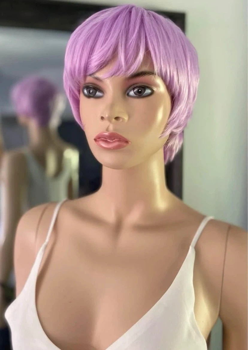 🏈 NEW Short Purple Pink Pixie-Cut Synthetic Wig 2155 🏈 - photo 3