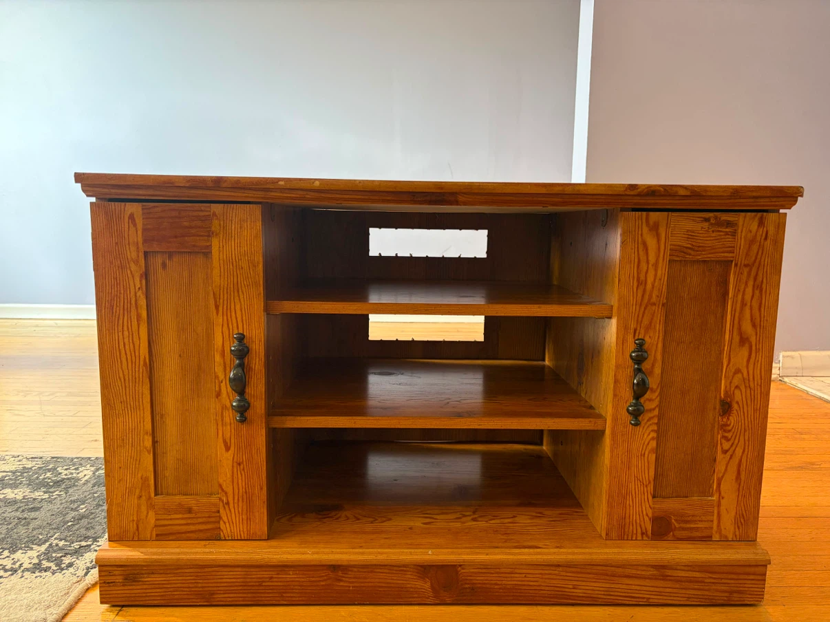 Beautiful Wood TV Stand / Entertainment Centre  Rustic Style