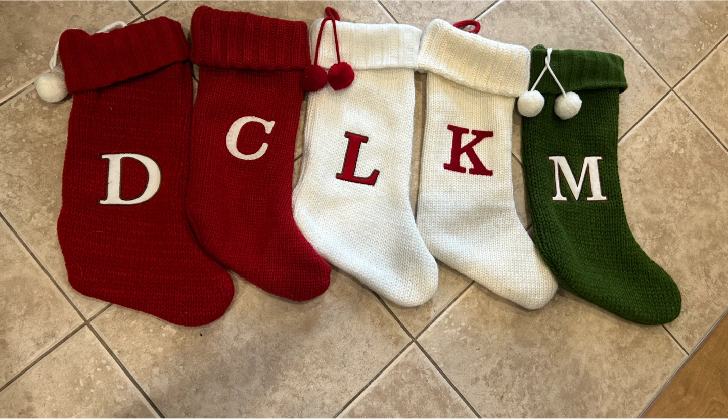 Monogrammed Knit Christmas Stockings