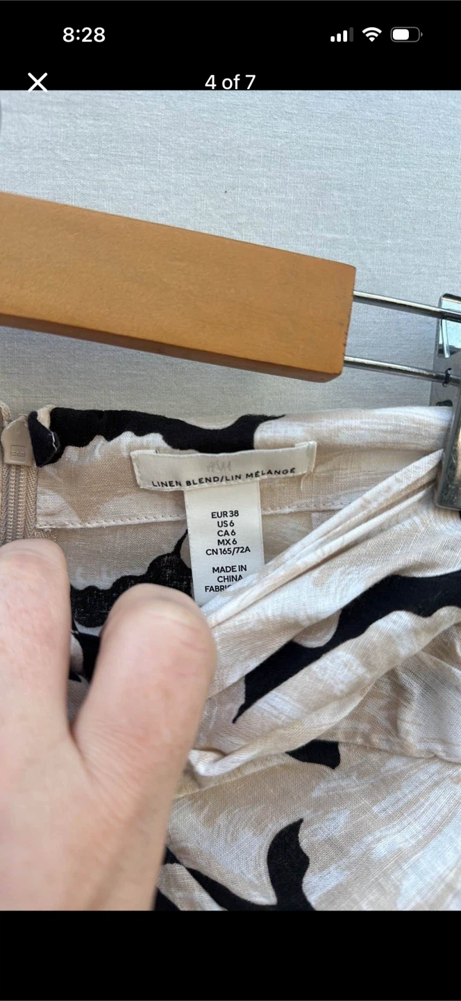 H&M Linen Blend Seashell Print Skirt - photo 4