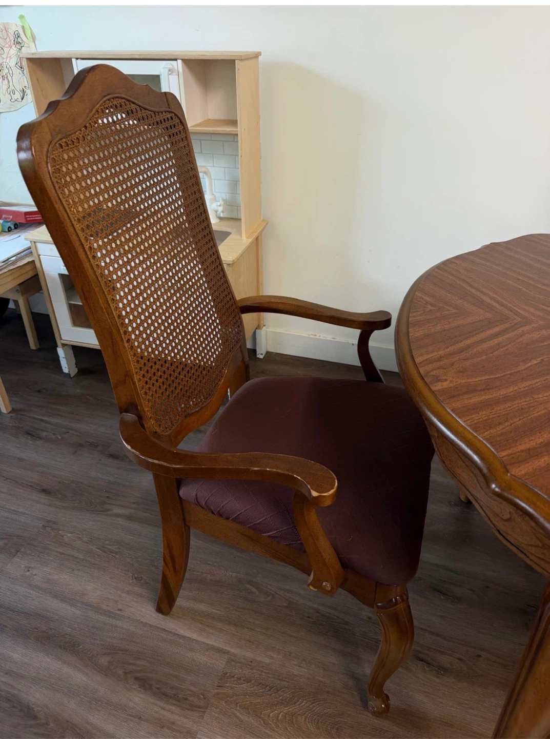 Vintage provincial Dining Table and 6 Chairs - photo 4