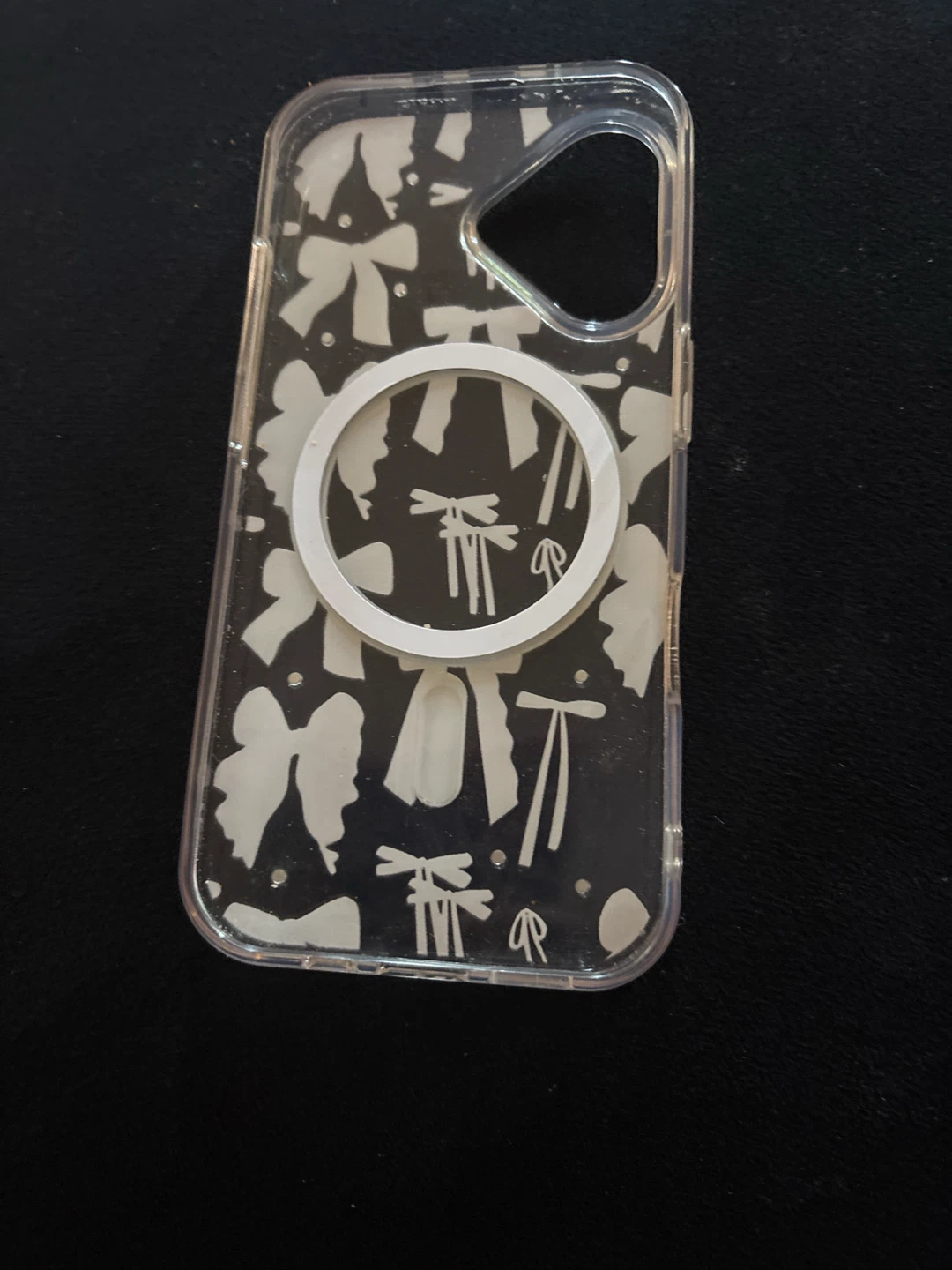🏈Clear Bow Pattern MagSafe Phone Case - photo 2