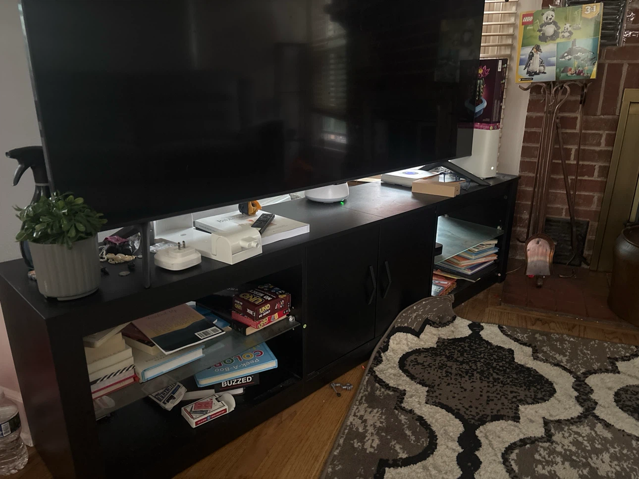 Black TV Media Console - photo 2