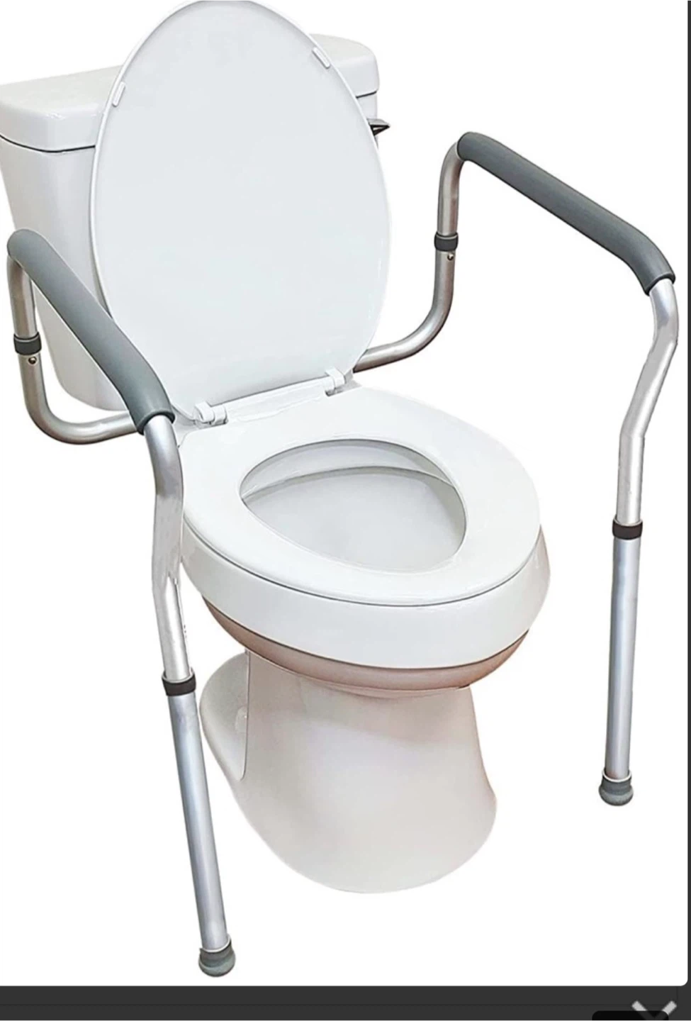 Toilet Safety Rail and Elevated Seat