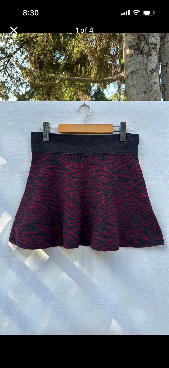 Talula Zebra Print Mini Skirt