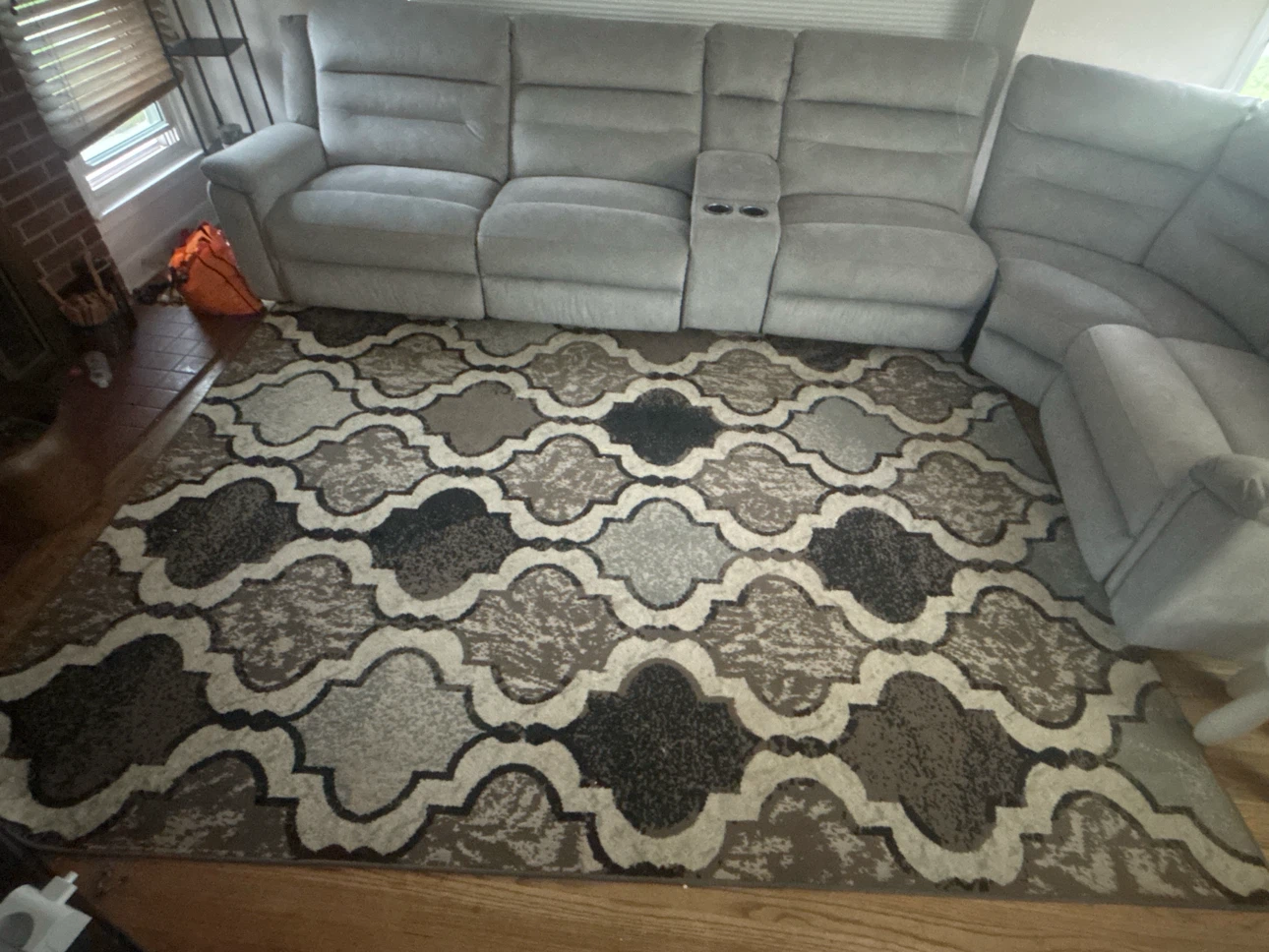 Large Trellis Pattern Area Rug