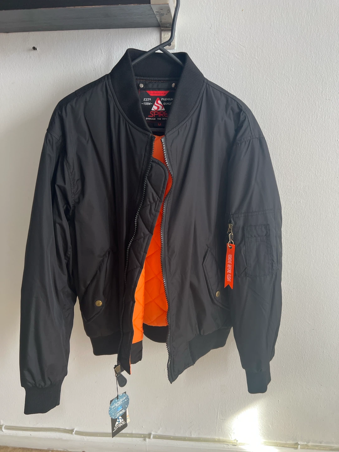 Spire Men's Bomber Jacket Black Size M