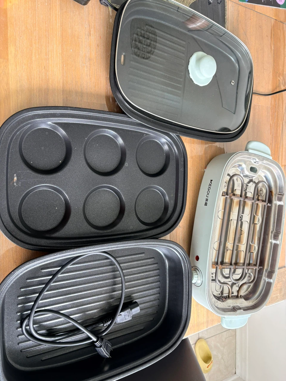MEGOU Electric Multi-Cooker with bbq grill, pancake, soup pan - photo 2