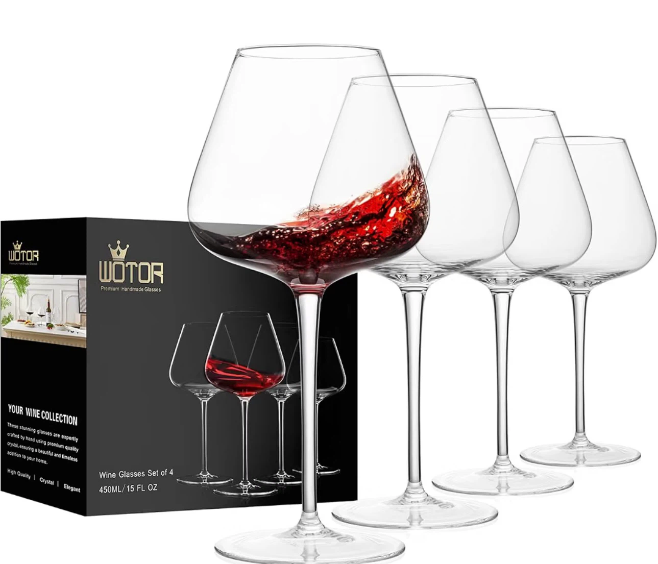 Wine glasses set of 4 New