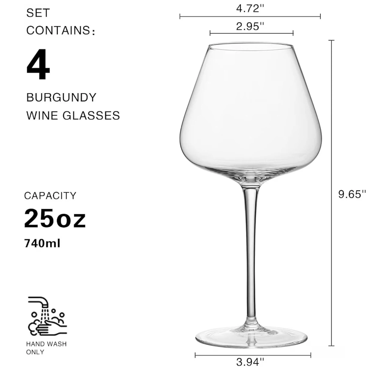 Wine glasses set of 4 New - photo 2