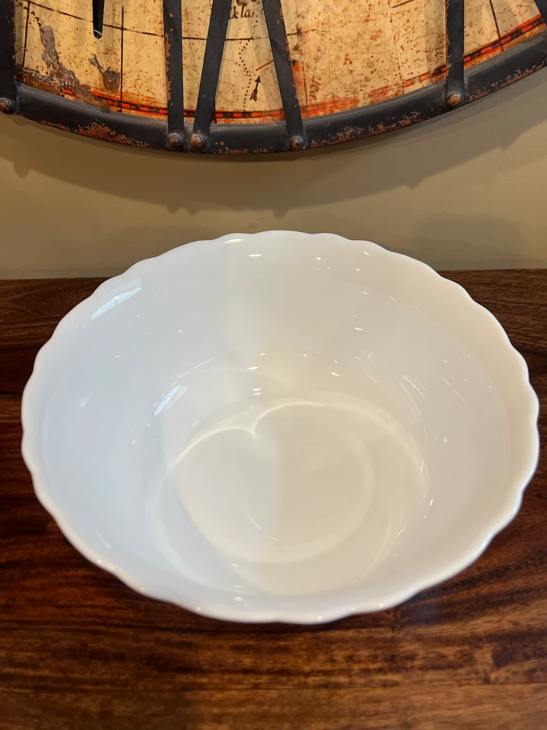 Vintage Bormioli Rocco White Opal Glass Serving Bowl - photo 2