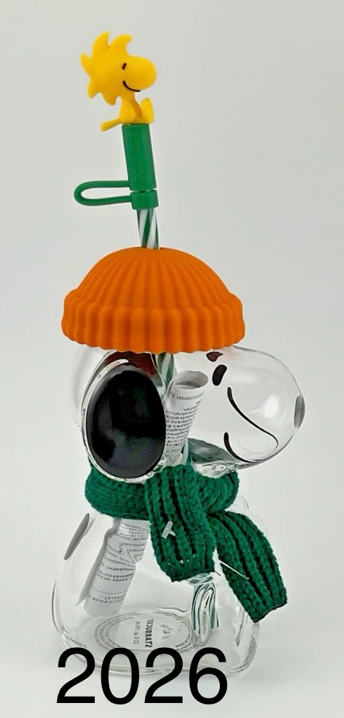 Starbucks Limited Edition Snoopy Glass Cup