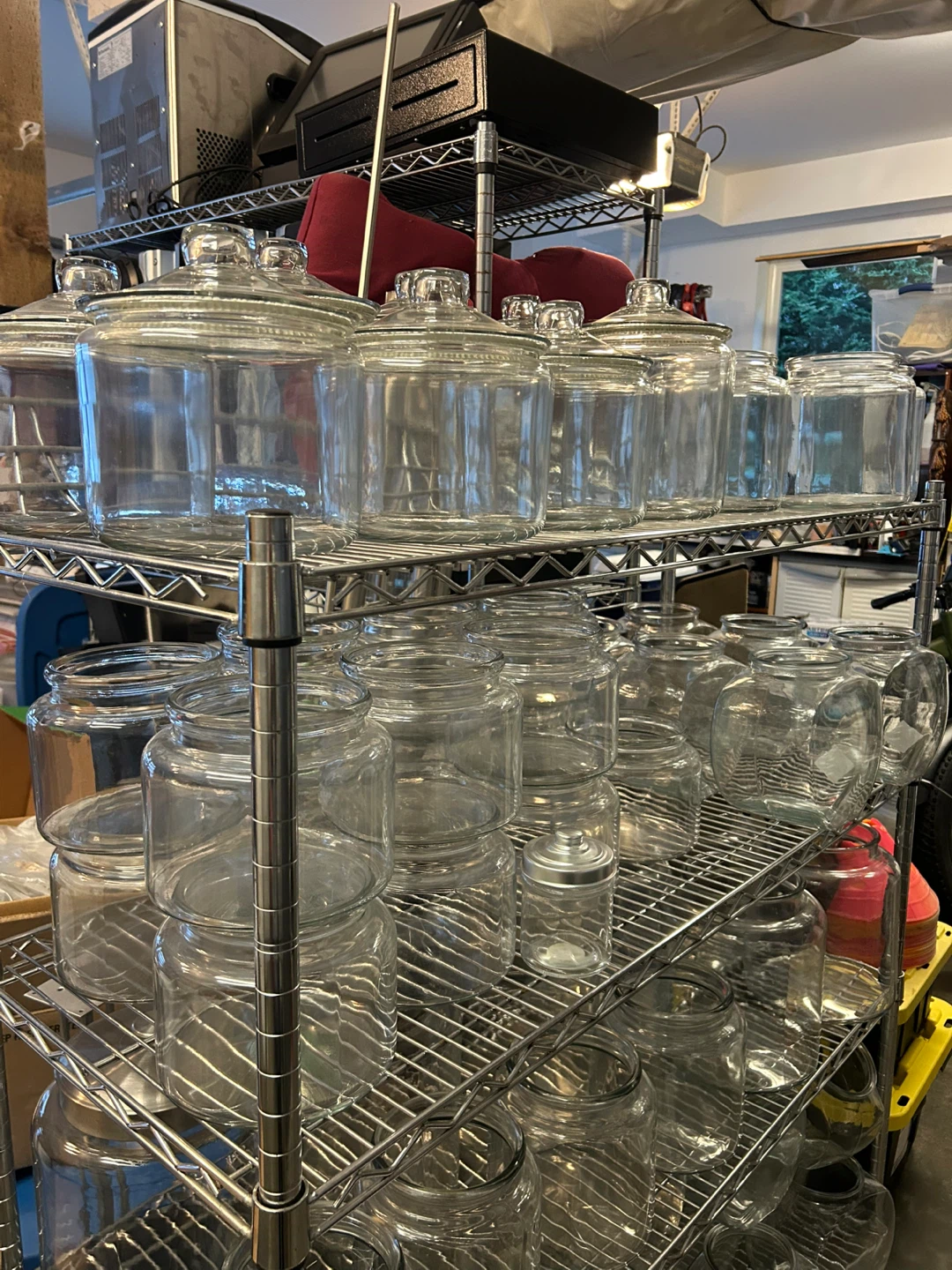 Variety of Glass Jars with lids