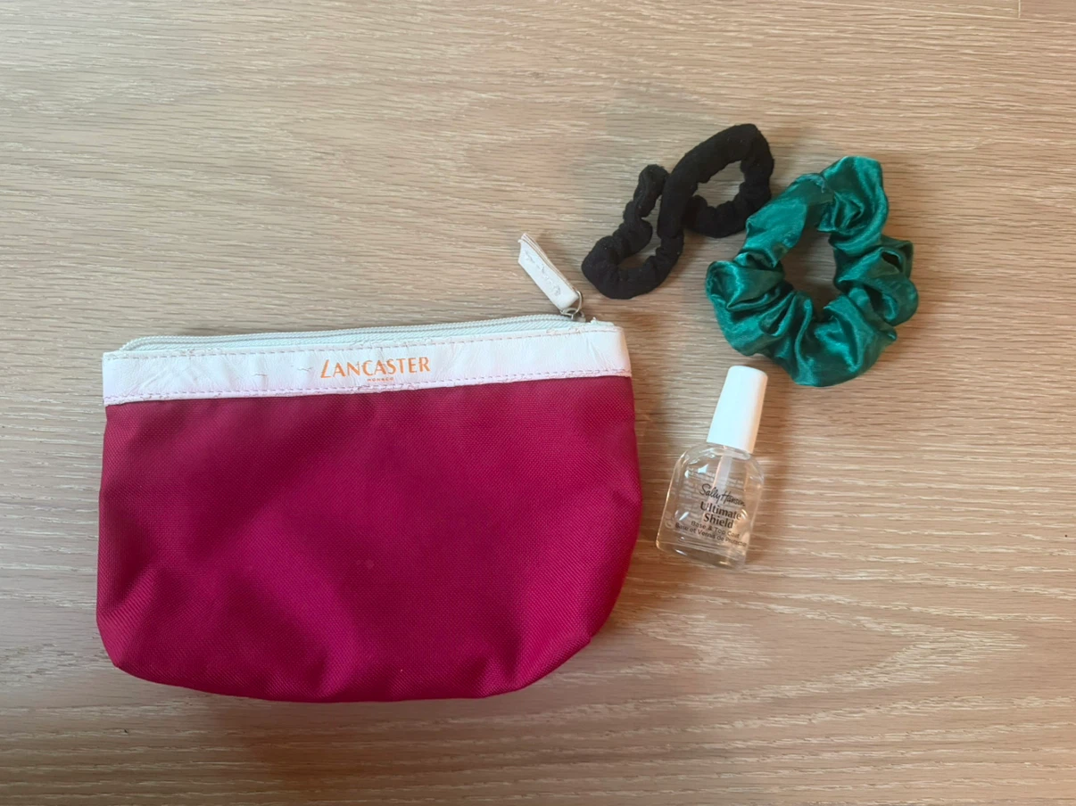 🏈Lancaster Makeup Bag & 2 Scrunchies