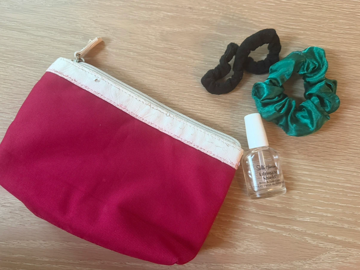 🏈Lancaster Makeup Bag & 2 Scrunchies - photo 4