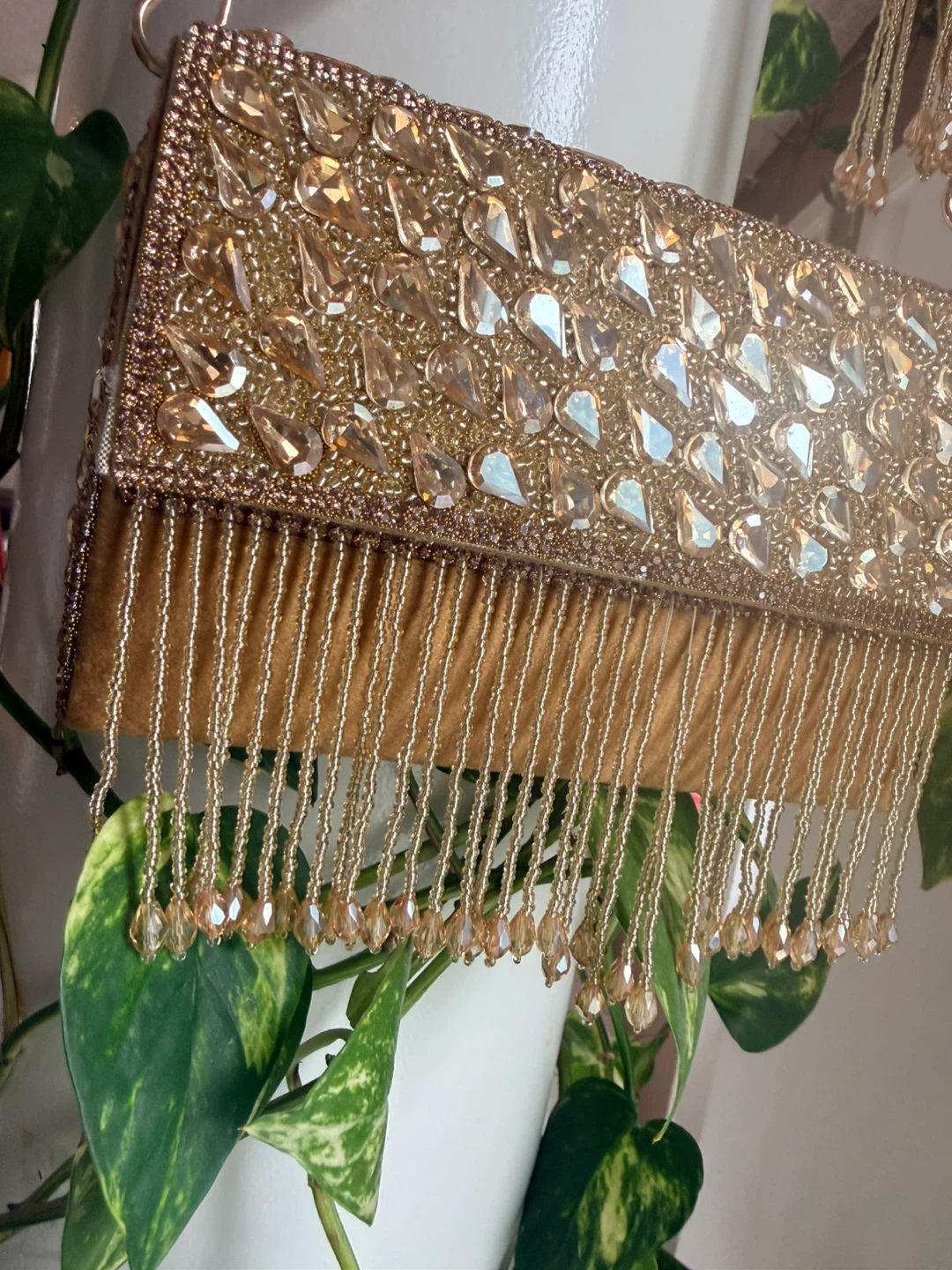 Gold Beaded Evening Clutch - photo 2