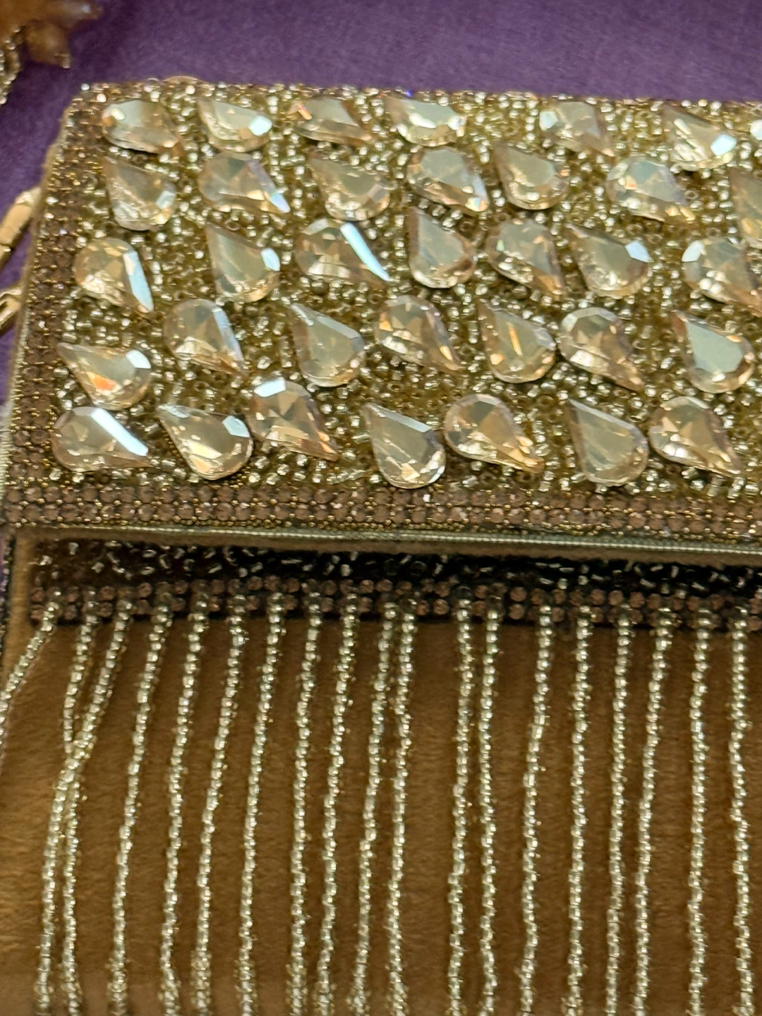 Gold Beaded Evening Clutch - photo 3