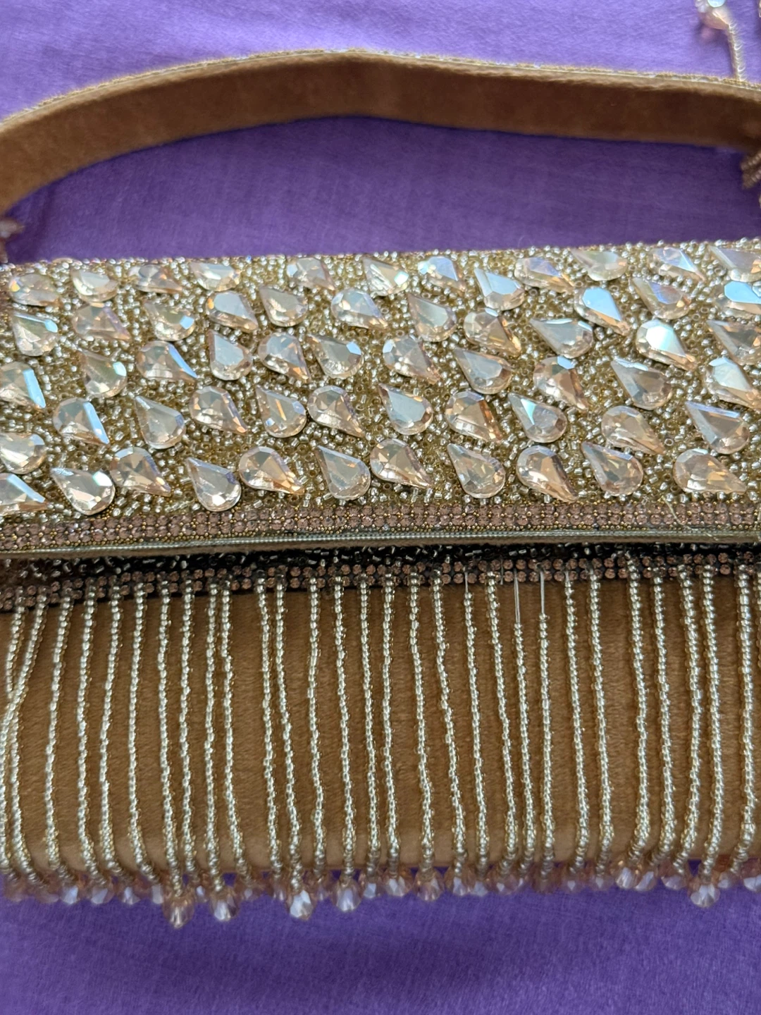 Gold Beaded Evening Clutch - photo 4