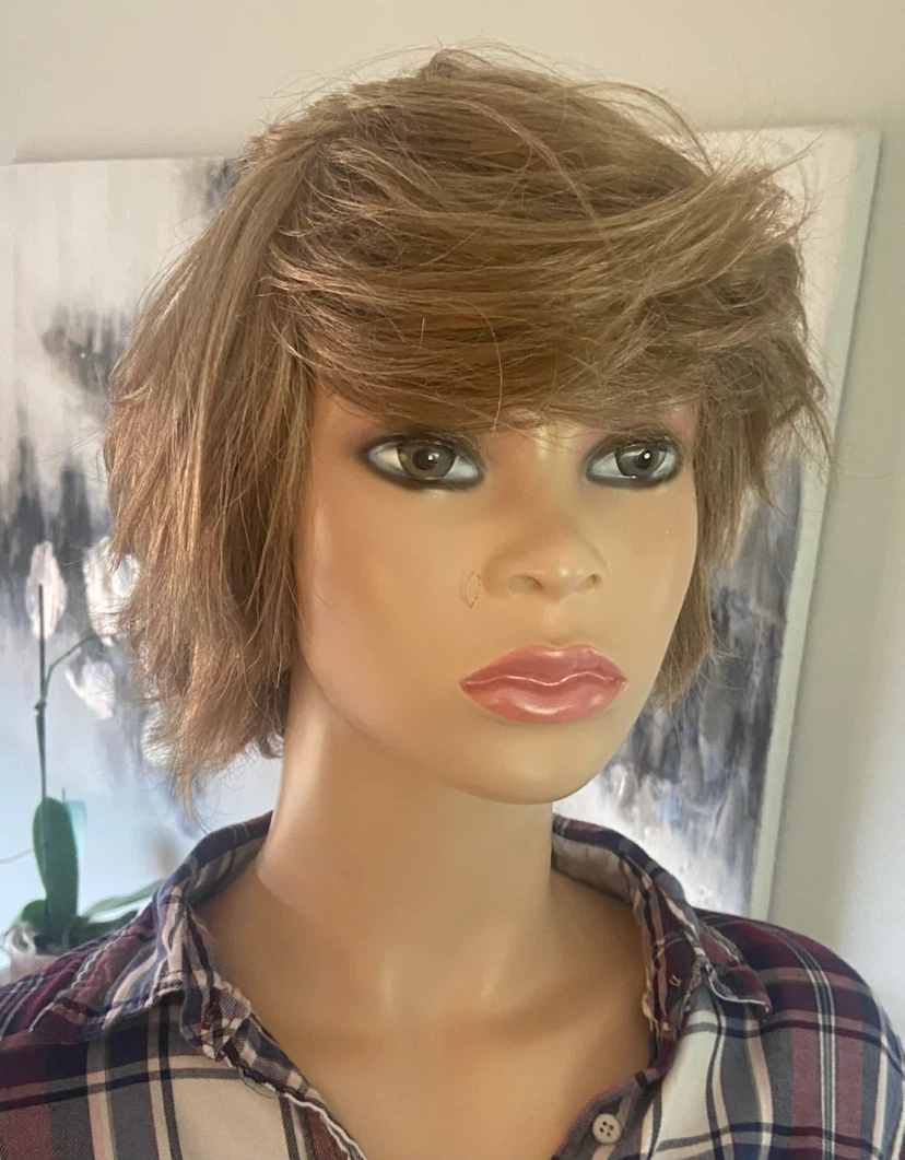 🏈 NEW Halloween Messy Donald Trump Hair Short Layered Wig