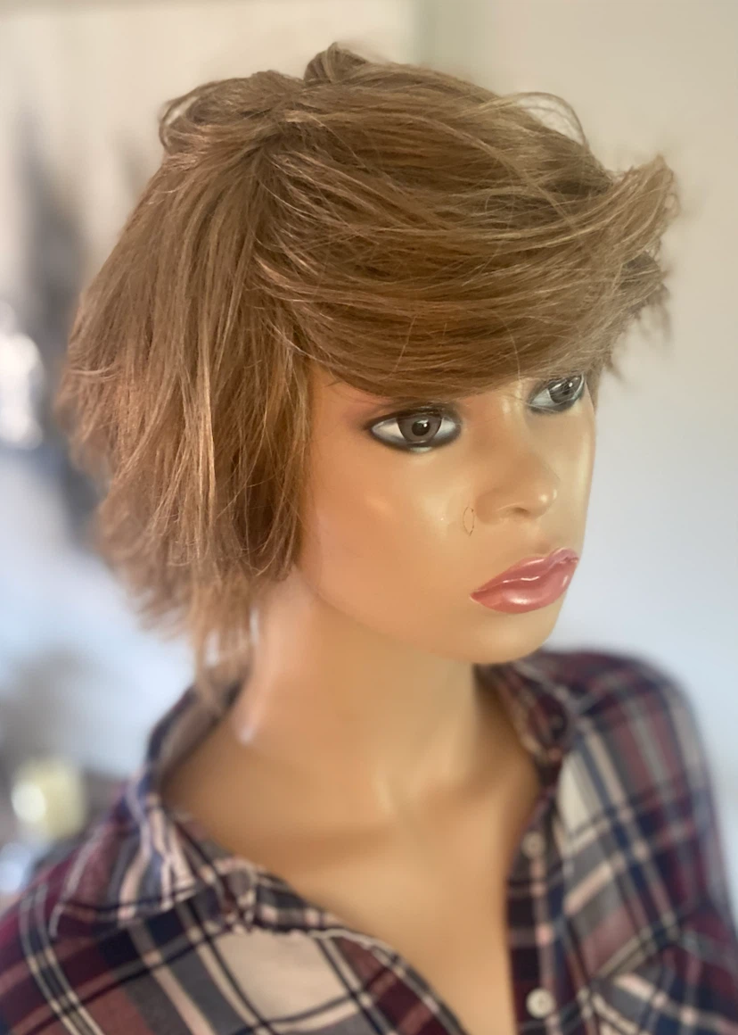 🏈 NEW Halloween Messy Donald Trump Hair Short Layered Wig - photo 3