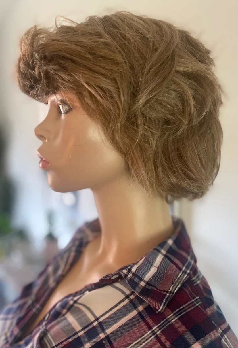 🏈 NEW Halloween Messy Donald Trump Hair Short Layered Wig - photo 4