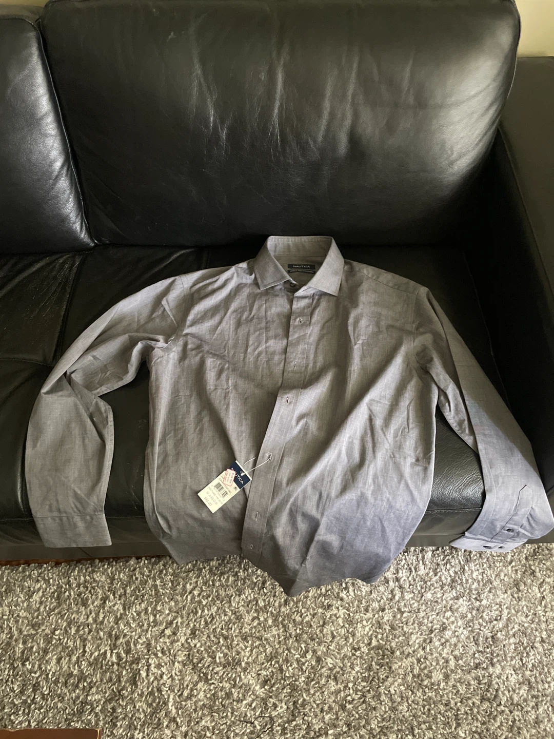 🏈Nautica Grey Long Sleeve Dress Shirt