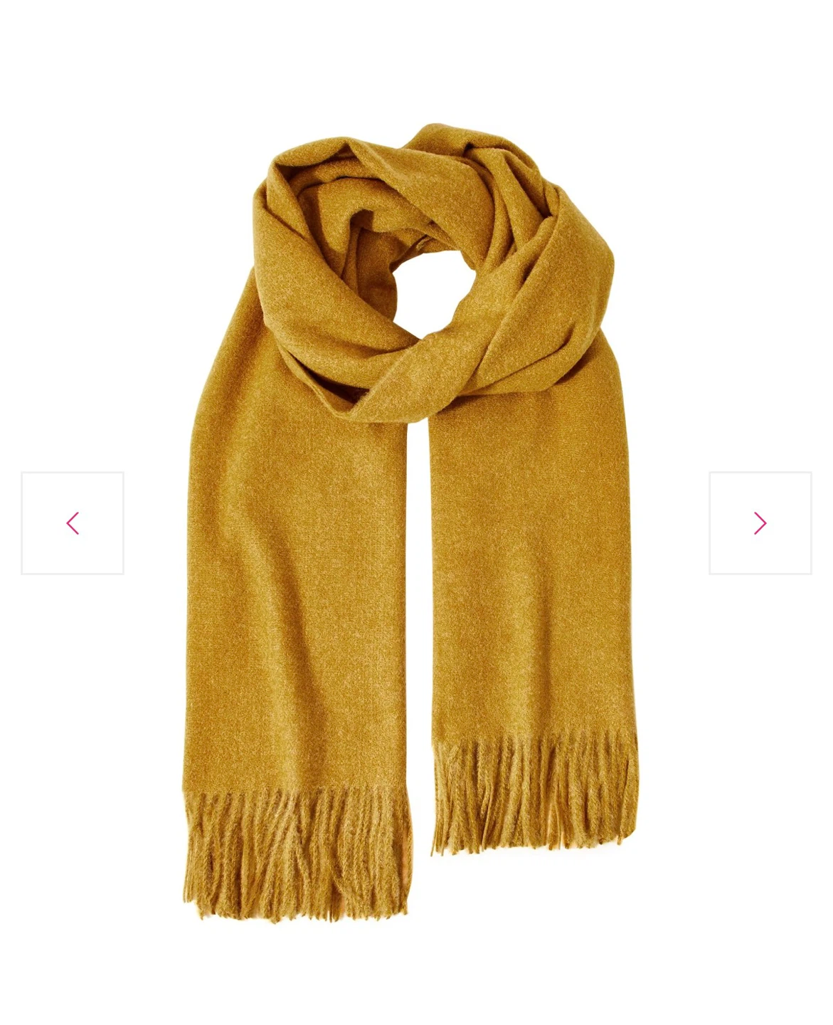 🏈Solid Mustard Wool-Blend Scarf - photo 3