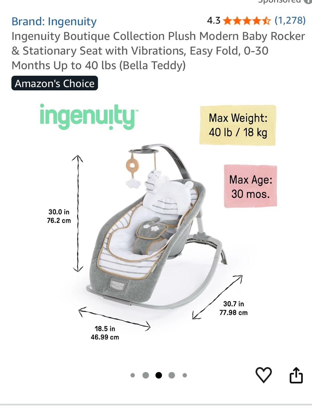 Ingenuity Baby Rocker & Stationary Seat - photo 5