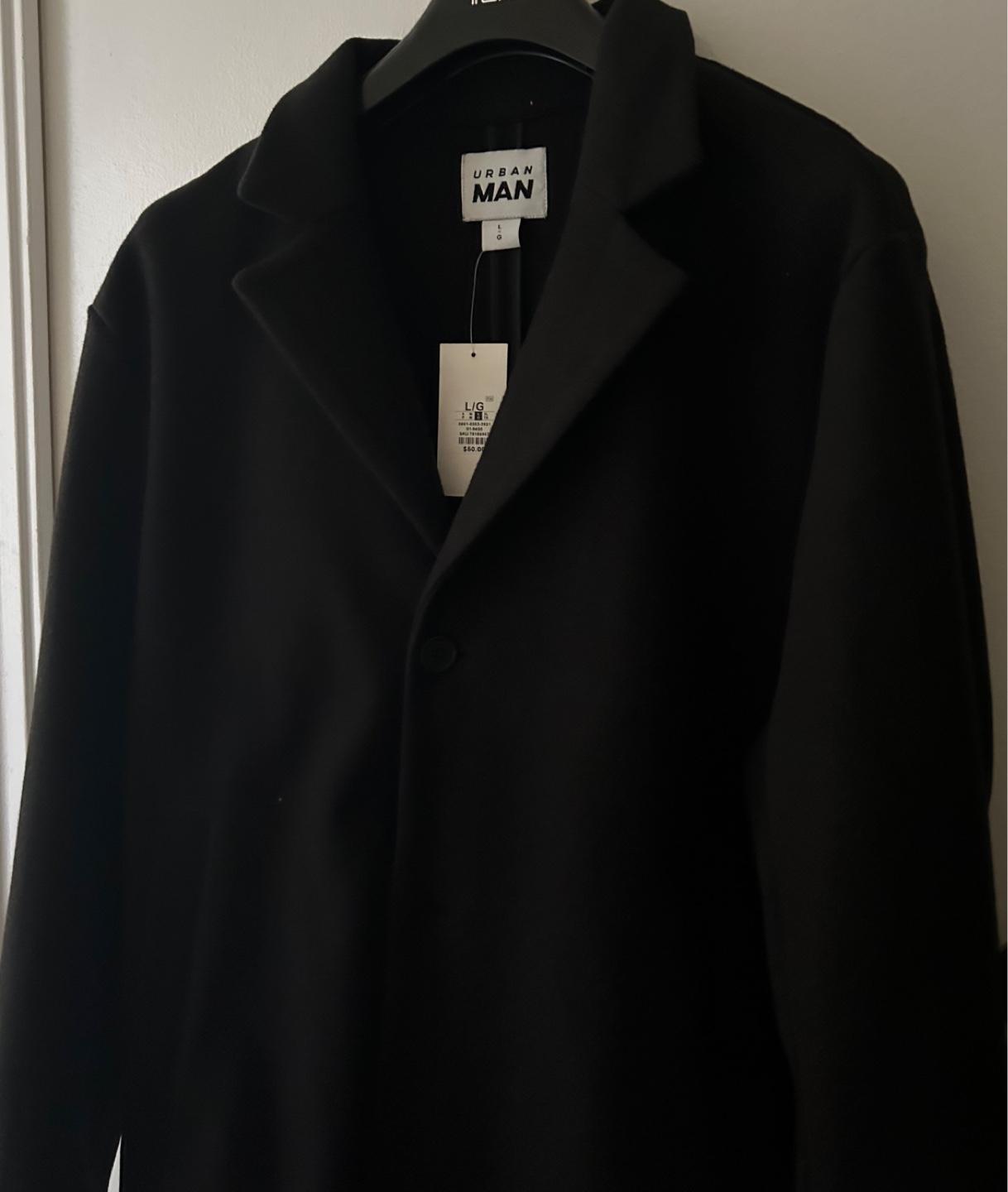 Black Fall Coat/Jacket – Size L | Loose Fit