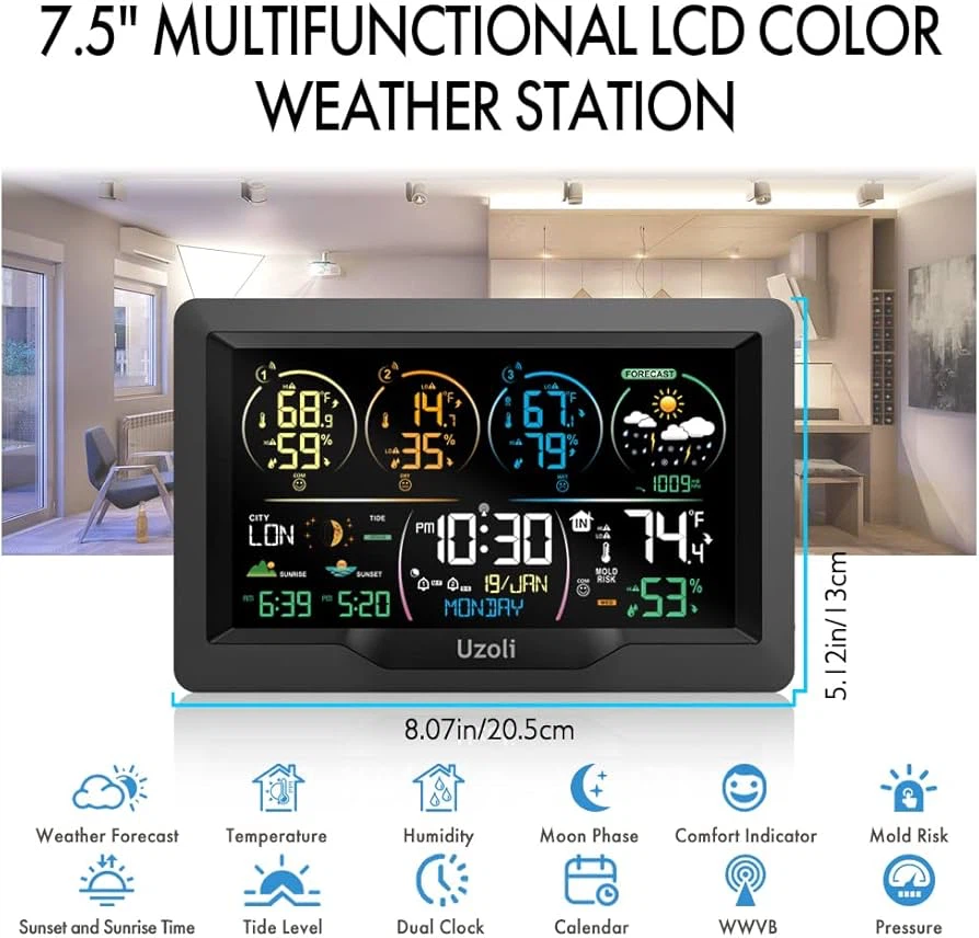Uzoli Wireless Weather Station EM3390 - photo 2