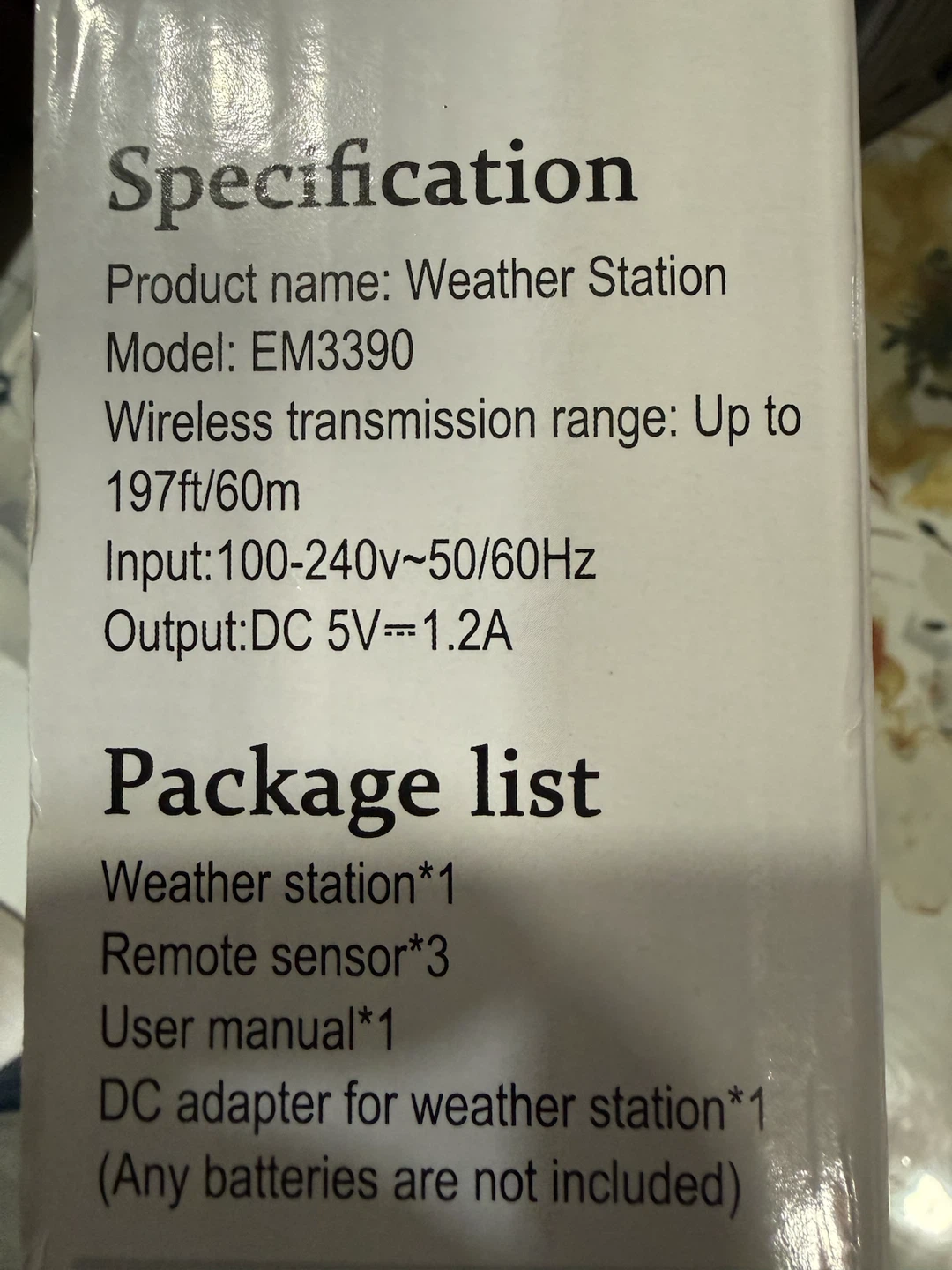 Uzoli Wireless Weather Station EM3390 - photo 5