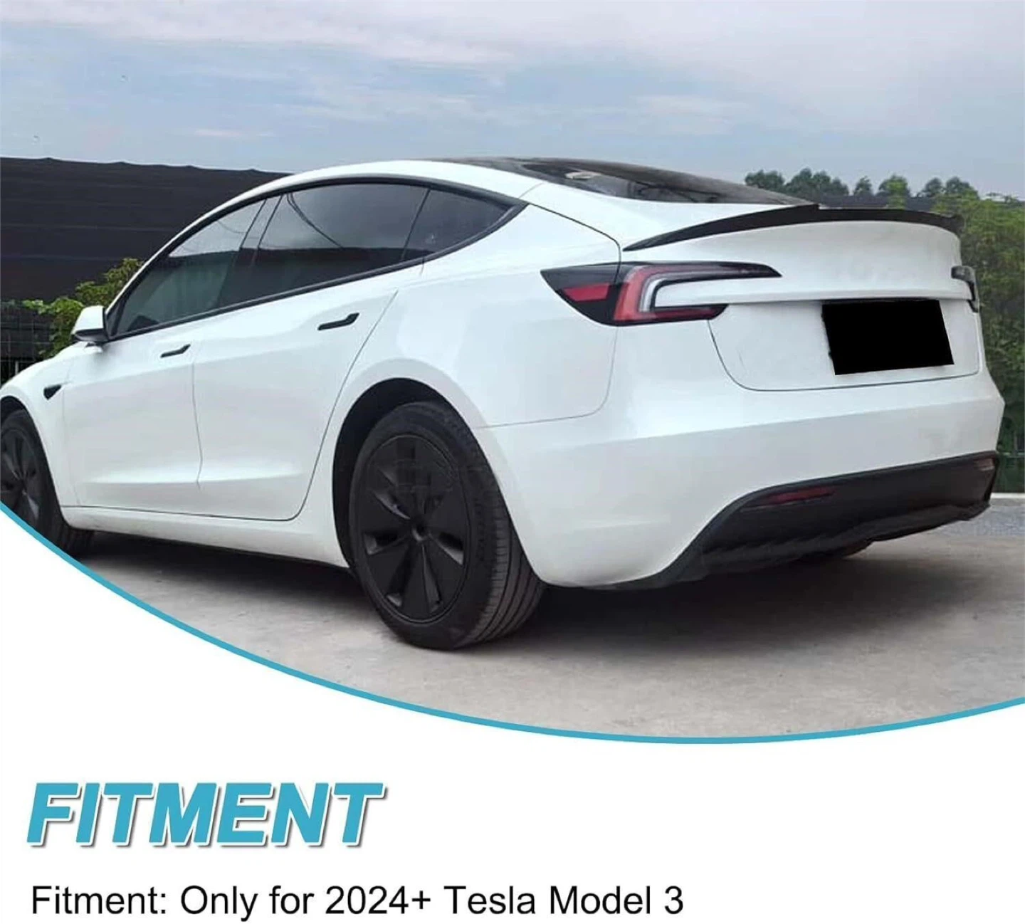 KHK Universal Rear Gloss Black Spoiler - new - photo 2