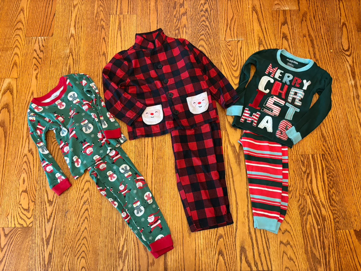 3 Pairs of Kids Christmas Pyjamas