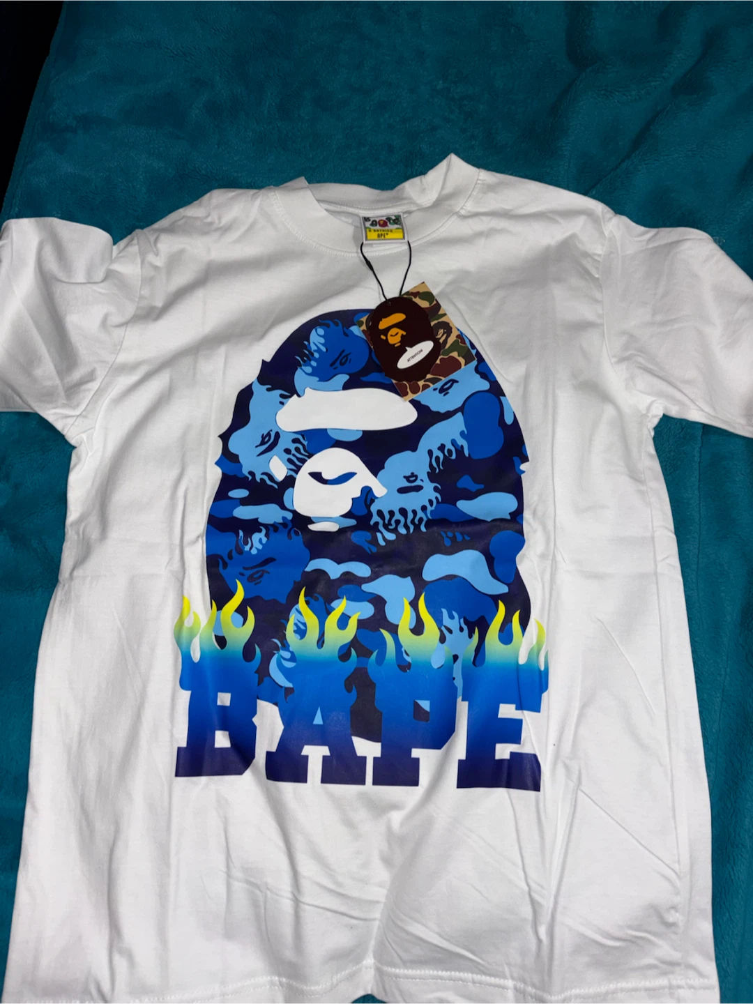 Bathing Ape Blue Flame T-Shirt - photo 2