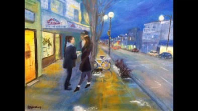 Original art, 11x14 oil on canvas by Calgary Artist, framed - photo 2