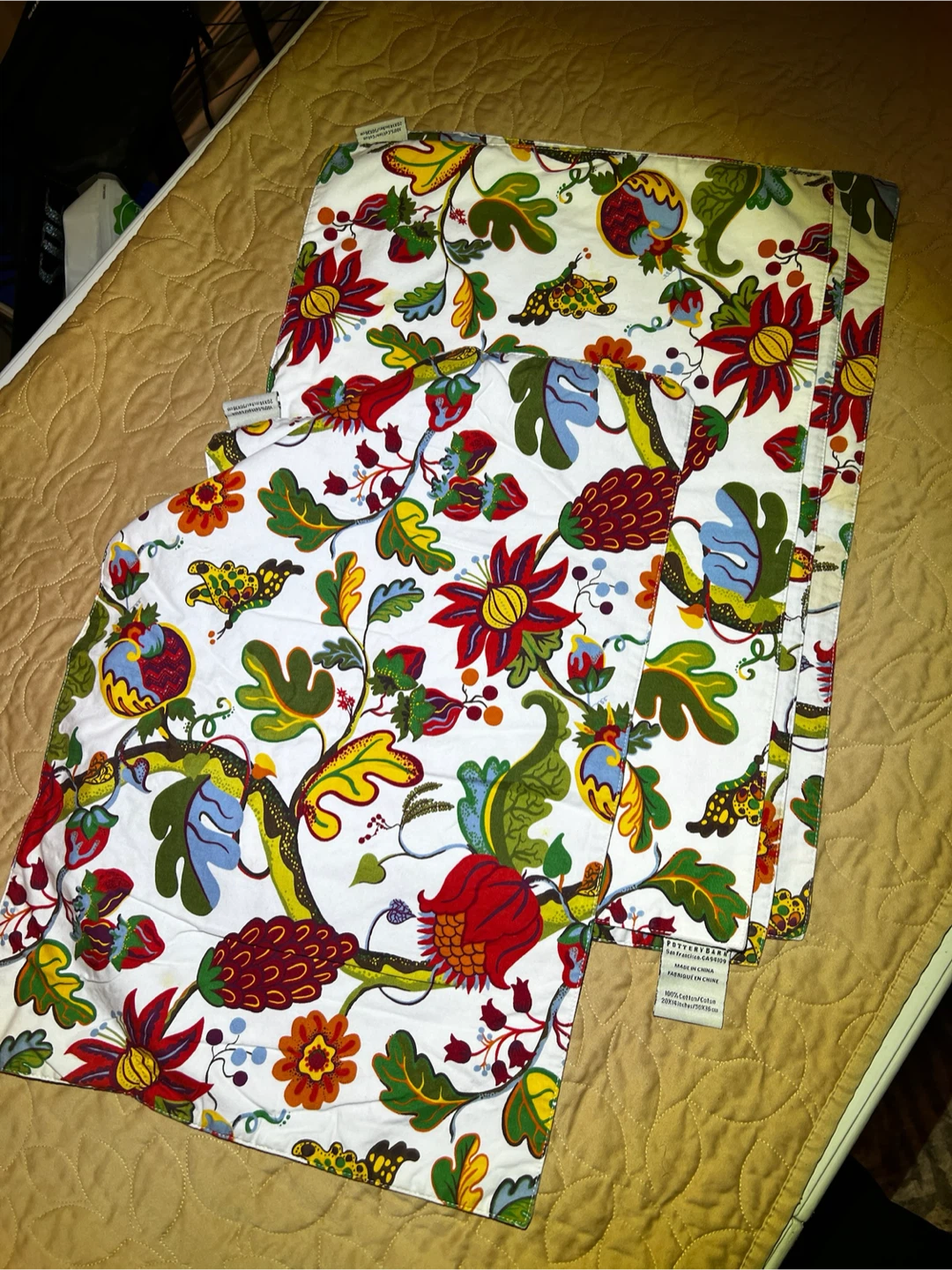 🏈 Pottery Barn Floral Placemats - photo 2