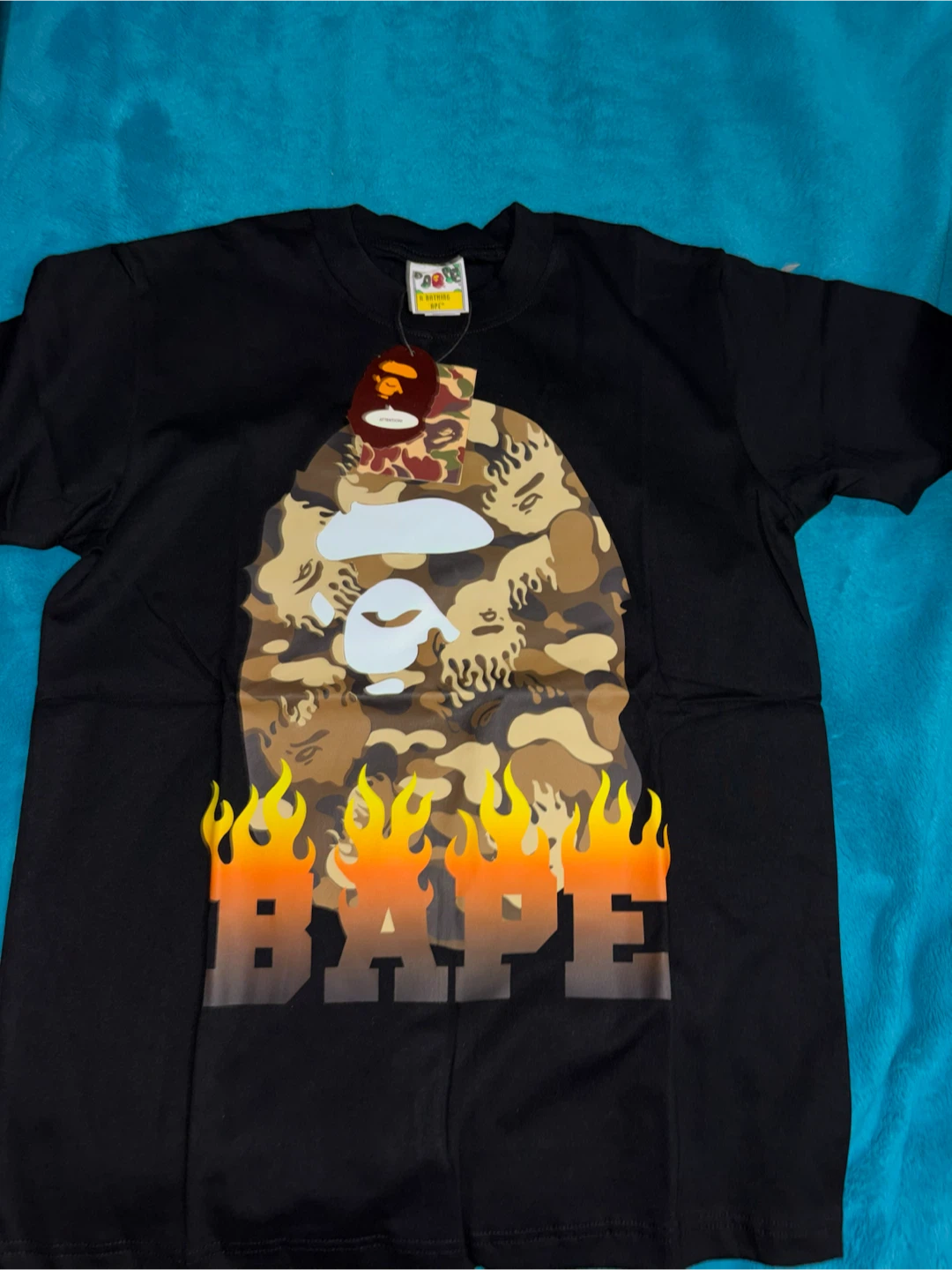 Bathing Ape Fire Logo T-Shirt Medium - photo 2