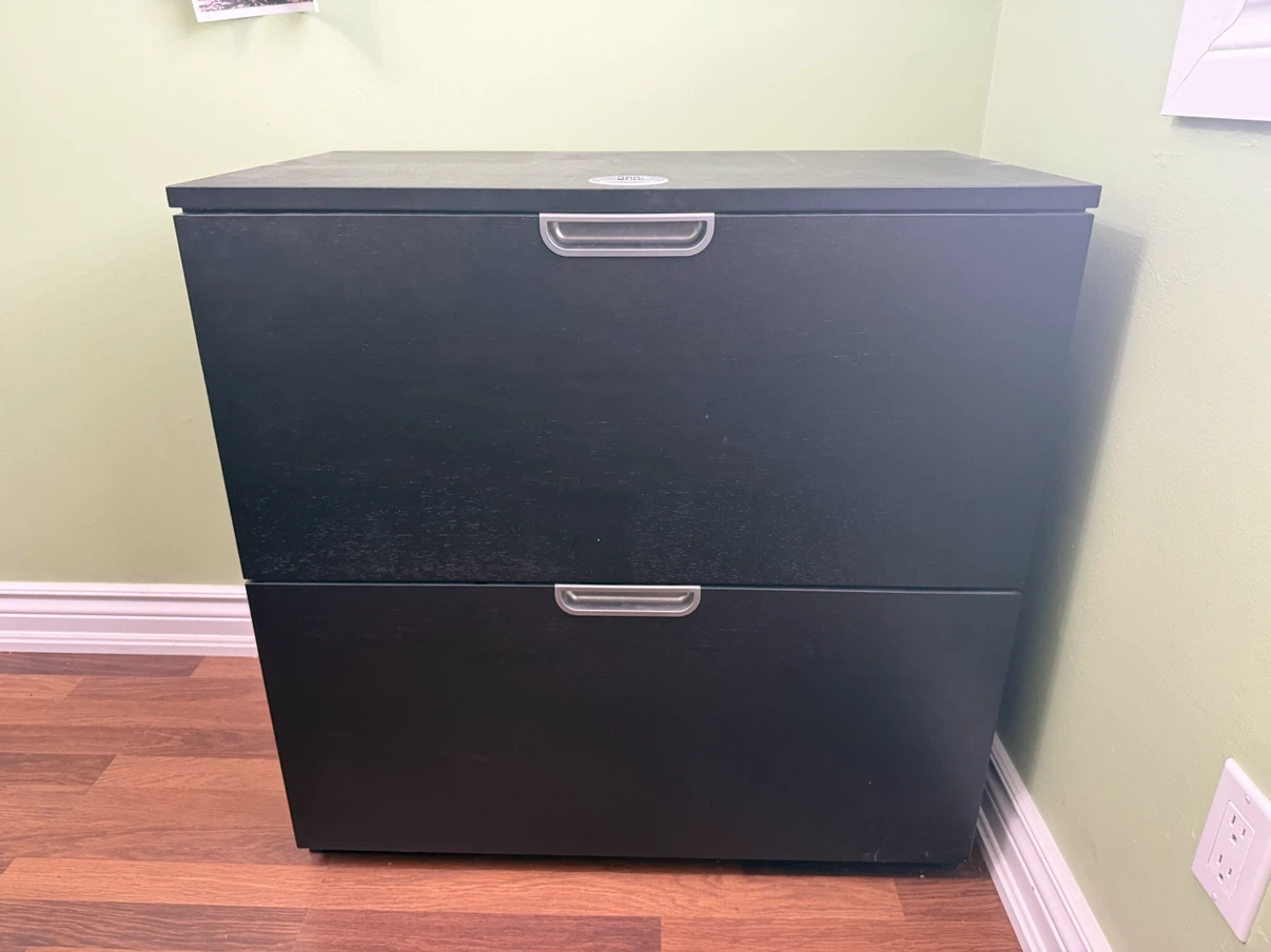 Black IKEA 2-Drawer Filing Cabinet (PIN code lock)