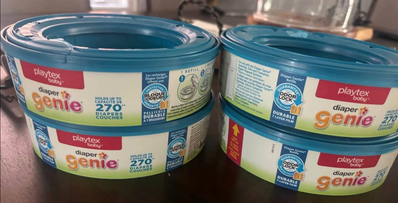 4 Playtex Baby Diaper Genie Refills