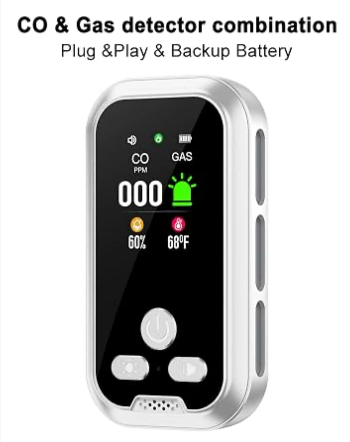 IQYEF Combined Smoke, Gas, and CO Alarm HD11-CGS