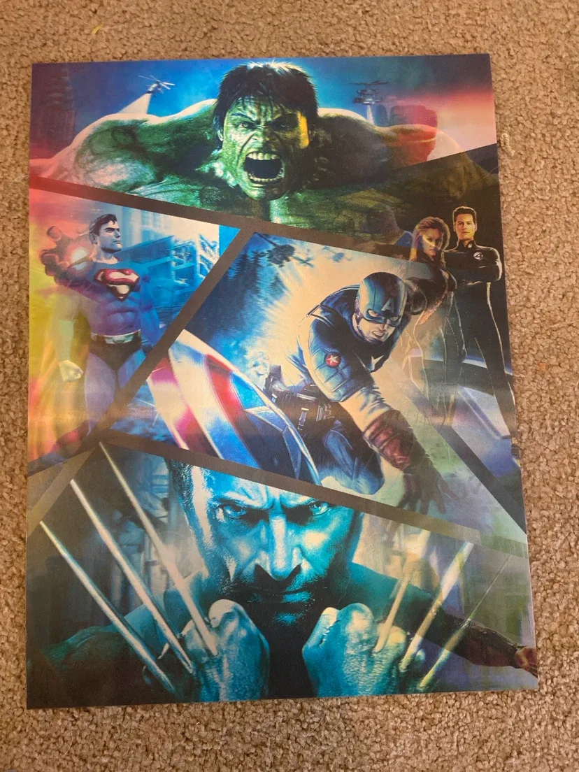 Set of 3 Superhero and Anime Posters - photo 3