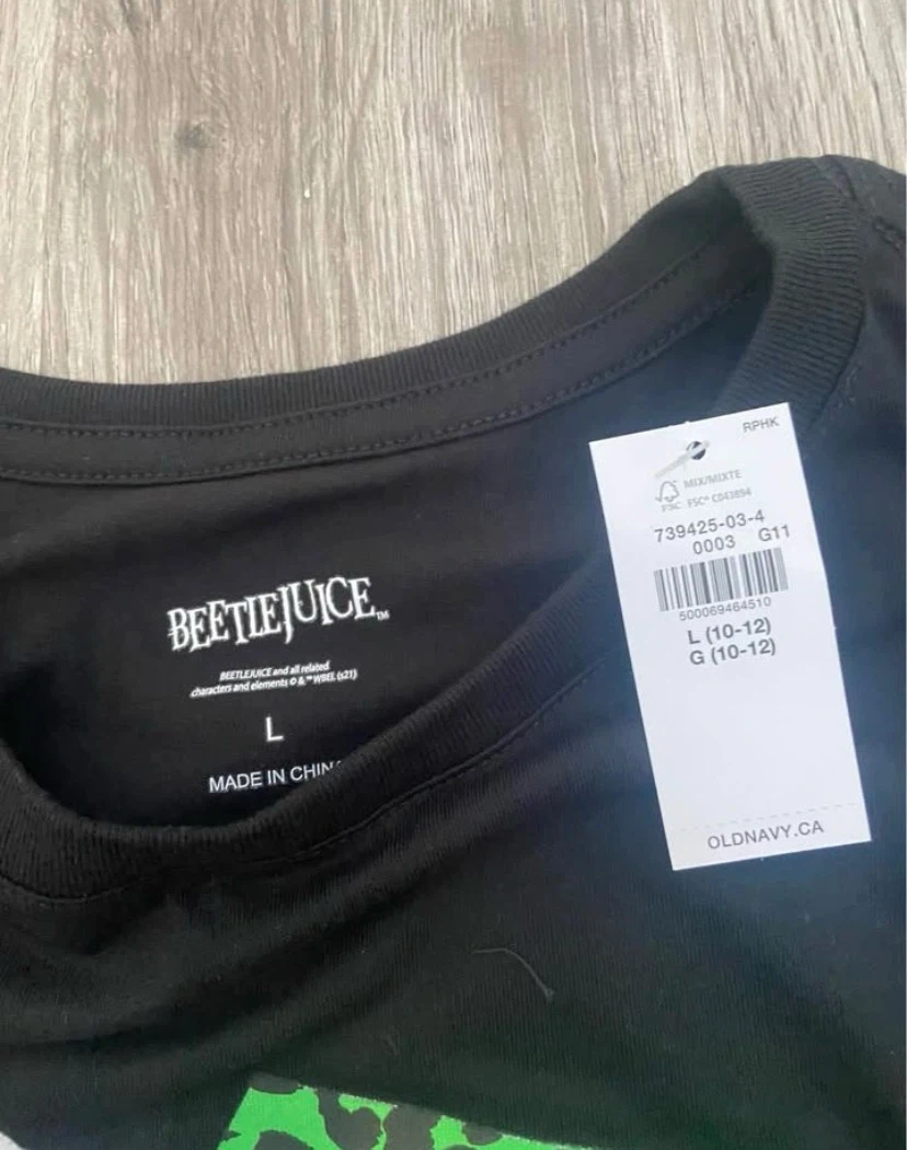 🏈 NWT: Old Navy BEETLEJUICE Kids L (10-12 yrs) - photo 3