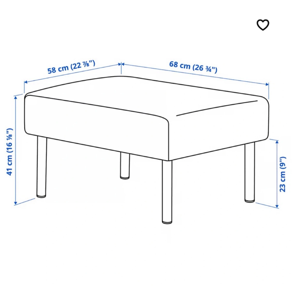 IKEA GLOSTAD Loveseat with chaise, Knisa dark gray - photo 5