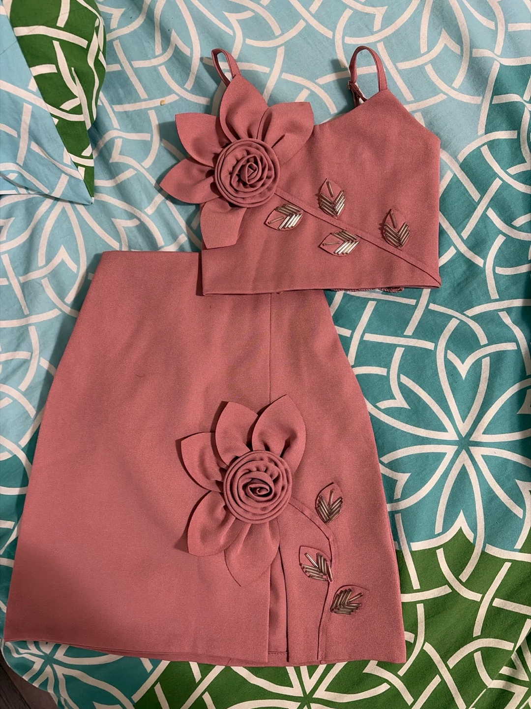 Pink floral two-piece set - photo 4