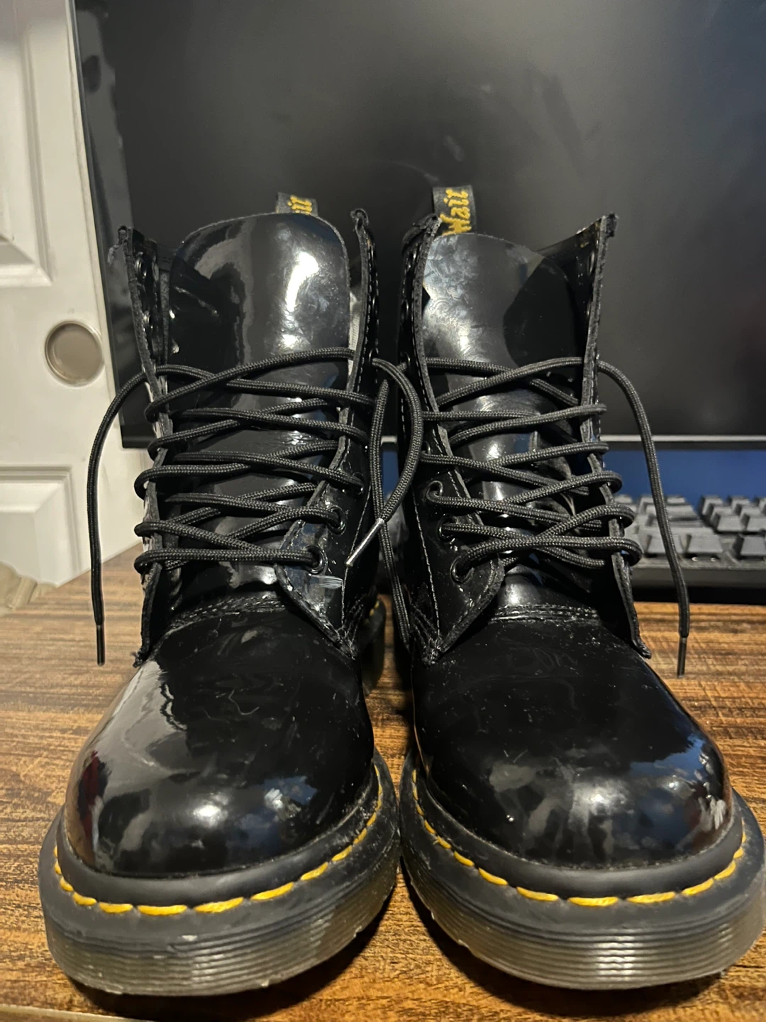 Dr. Martens 1460W Patent Boots Black