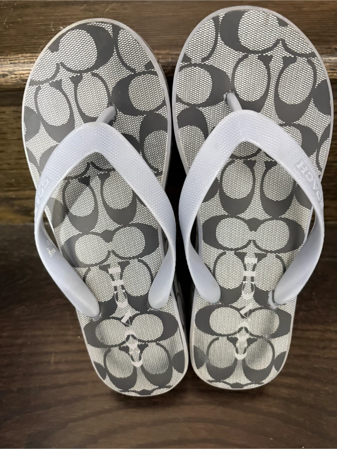 Coach Signature Flip Flops - Size 8