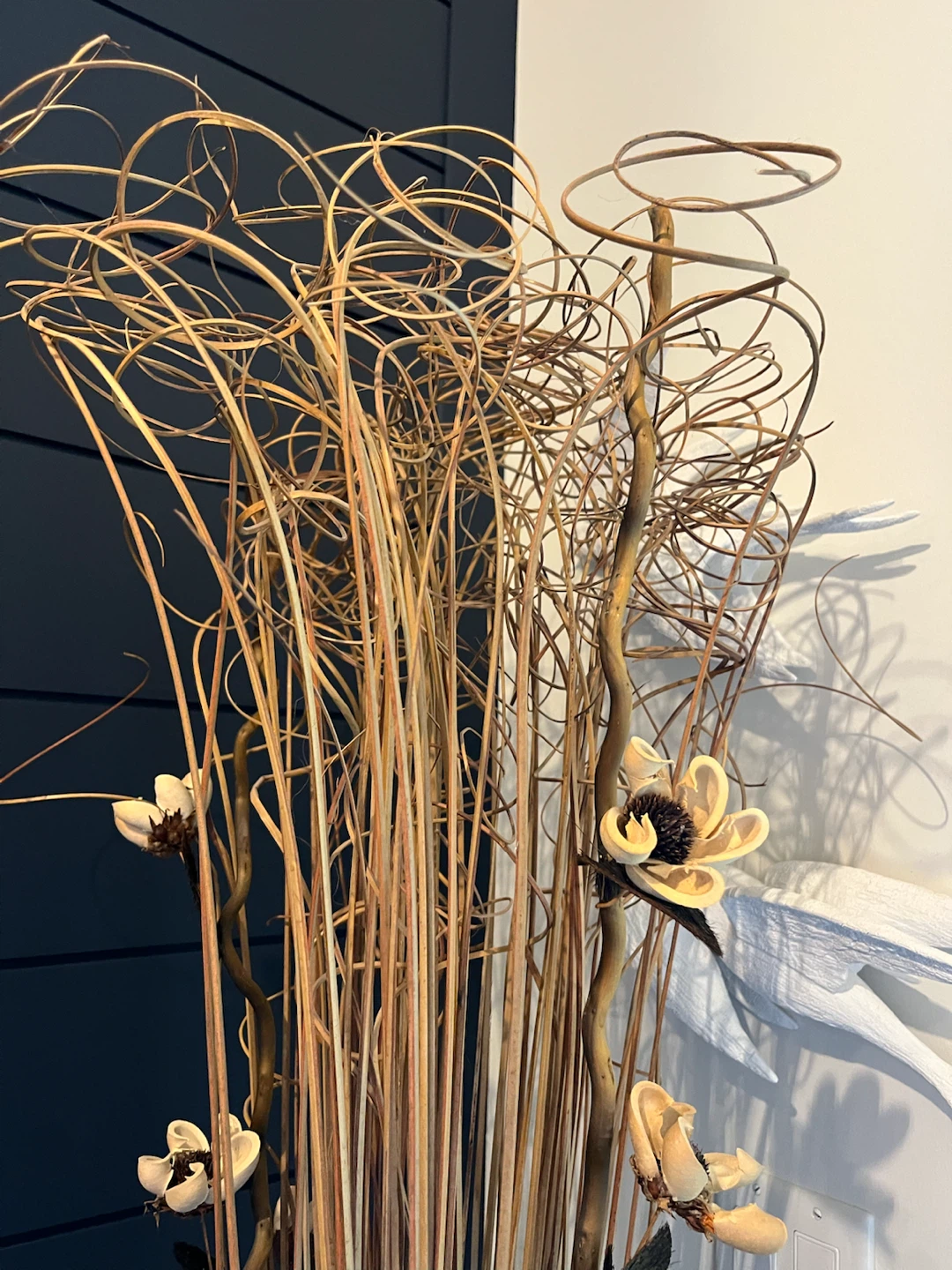 Red Floor Vase with Decorative Dried Branches - photo 3