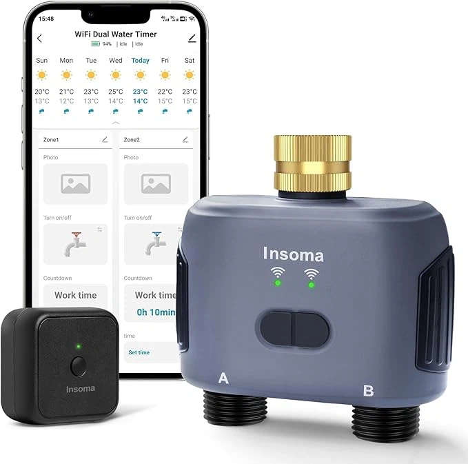 Insoma WiFi Dual Water Timer SGW02MB